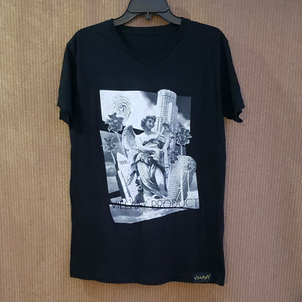 VILA Black Artistic Print Tee
